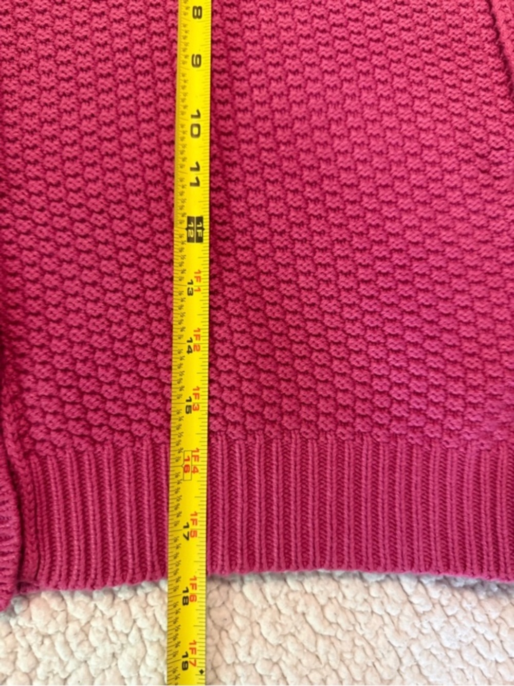 Free People Oversized Cable Knit Cardigan in Plumdrop Size M - Picture 8 of 11
